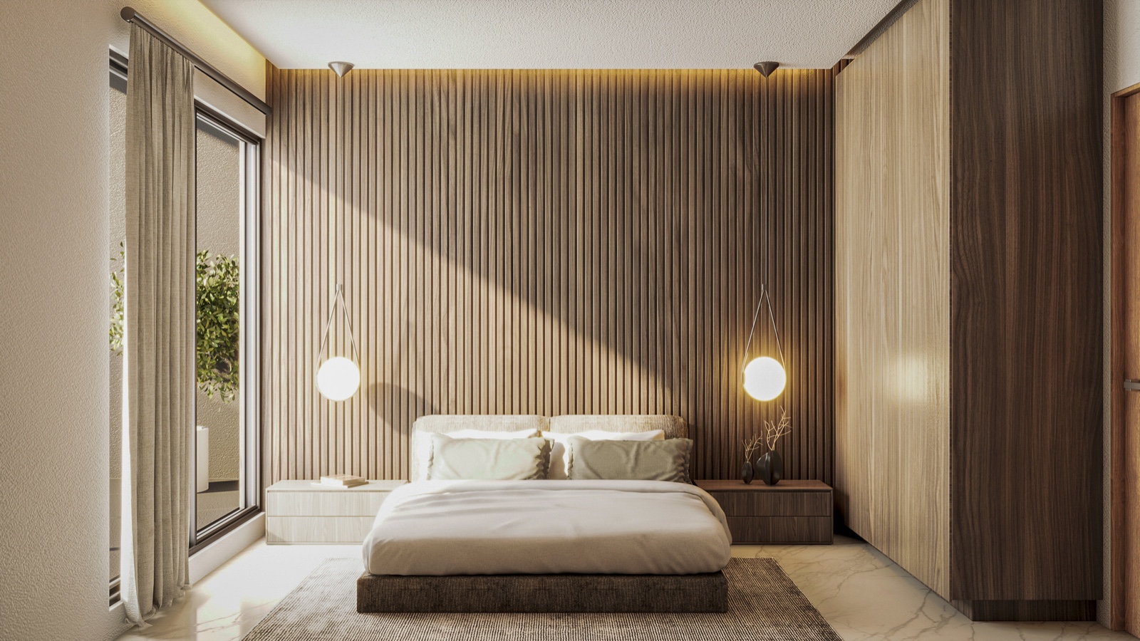 Recámara con closet integrado