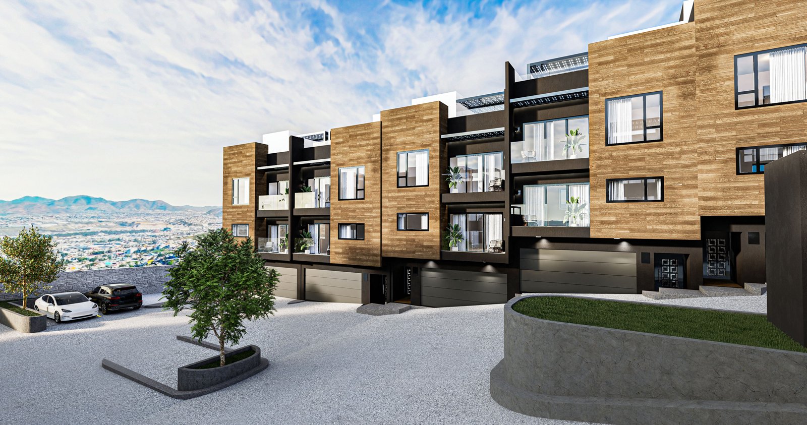 Fachada townhouses Uptown